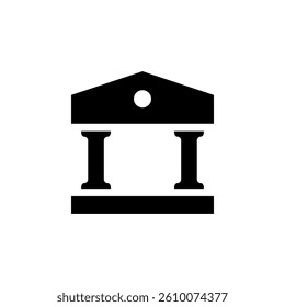 bank or financial institution icon. Ideal for use in websites, apps, presentations, and other design projects related to finance, banking, government, or education