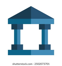 Bank Flat Icon Design For Personal nad Commercial Use