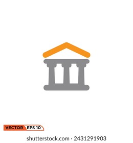 Bank flat icon design vector graphic of template, sign and symbol 