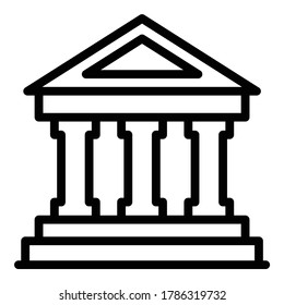 Bank Flat Icon Isolated On White Background