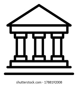Bank Flat Icon Isolated On White Background