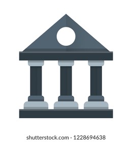 Bank flat vector icon.