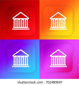 Bank four color gradient app icon set