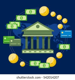 Bank, global foreign exchange market, banking trade, banking system.