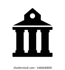 bank glyph flat vector icon