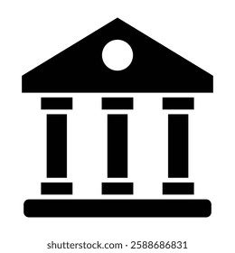 Bank Glyph Icon Design For Personal And Commercial Use