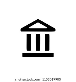 bank glyph icon. Simple vector for UI and UX, website or mobile application on white background
