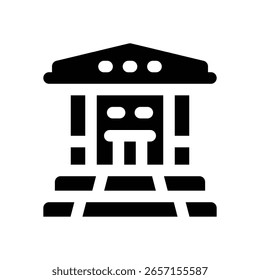 Icono de glifo bancario. Icono de Vector fuerte y sólido para Sitios web, interfaces móviles, presentaciones y marca visual. Alta calidad y fácil de editar.