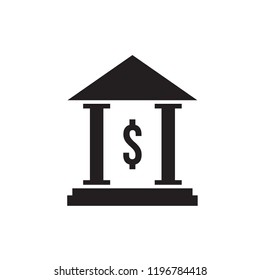 bank glyph icon vector
