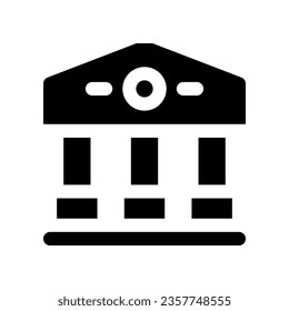 bank glyph icon. vector icon for your website, mobile, presentation, and logo design.