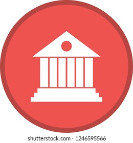 Bank Glyph Round Circle Multi color BG