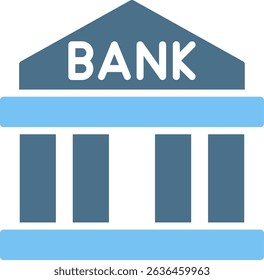 Bank Glyph Two Colour Icon