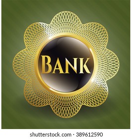 Bank golden emblem