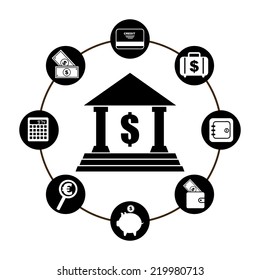bank graphic design , vector illustration