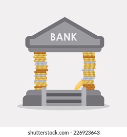 bank graphic design , vector illustration