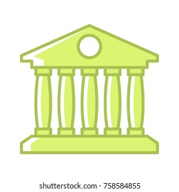 Bank green vector icon