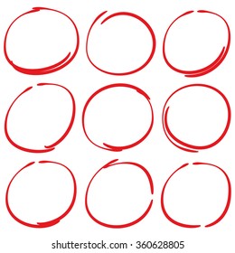 bank hand drawn circle set
