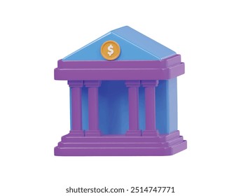 Banksymbol 3D-Rendergrafik