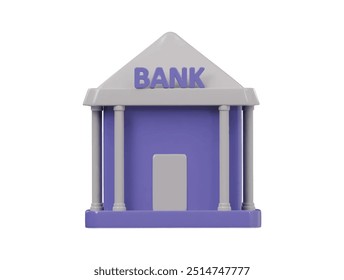 Banksymbol 3D-Rendergrafik