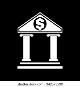 The bank icon. Banking and finance symbol. Flat Vector illustration