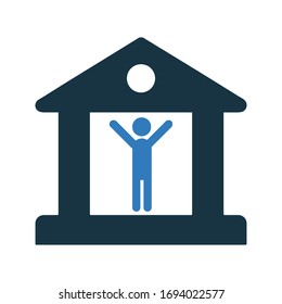 Bank Icon, building, house vector
