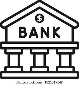 bank icon. building icon vector. banking icon