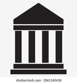 Bank Icon. Business centre vector illustration on white background

