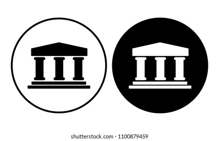 Bank icon in circle