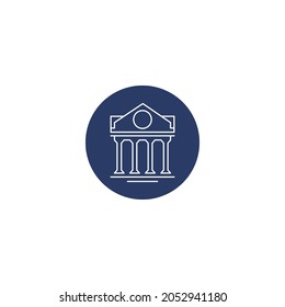 Bank icon in the circle vector