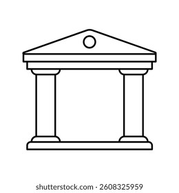Bank icon with clean, professional design. Perfect for finance, fintech, investment, and banking apps. High-quality vector, fully scalable and easy to customize for any project.