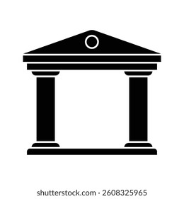 Bank icon with clean, professional design. Perfect for finance, fintech, investment, and banking apps. High-quality vector, fully scalable and easy to customize for any project.