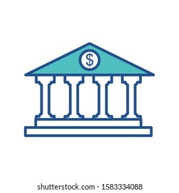 BANK icon collection, trendy style