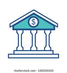 bank icon collection, trendy style