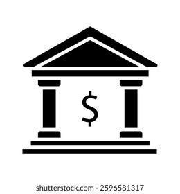 bank icon color editable on white background