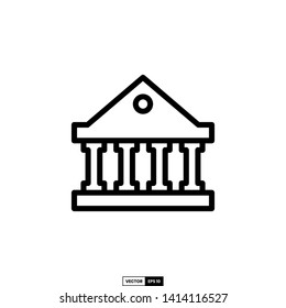 Bank icon, design inspiration vector template for web design or mobile app