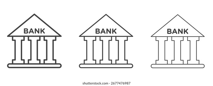 Bank icon design, suitable for web, infographics, interface and apps.