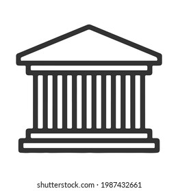 Bank icon design template. Building symbol