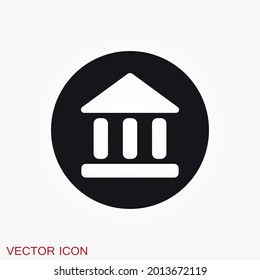 Bank icon design template. Vector icon, symbol