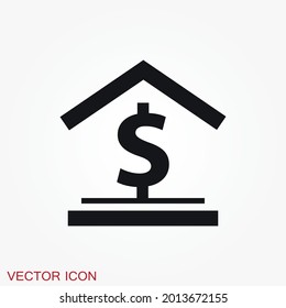 Bank icon design template. Vector icon, symbol