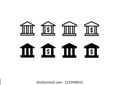 Bank Icon Design Vector Symbol Money Savings Earnings