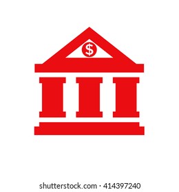 Bank icon with dollar symbol.