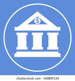 Bank icon with dollar symbol