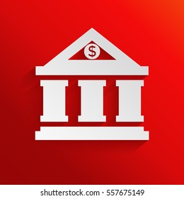 Bank icon with dollar symbol