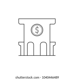 bank icon. Element of banking icon for mobile concept and web apps. Thin line  icon for website design and development, app development. Premium icon on white background