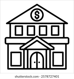 Bank Icon Element For Design