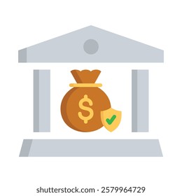 Bank Icon Element For Design