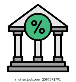 Bank Icon Element For Design