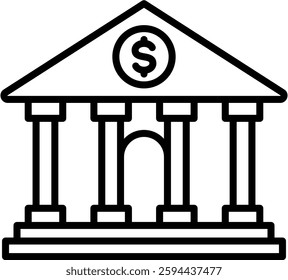 Bank Icon Element For Design