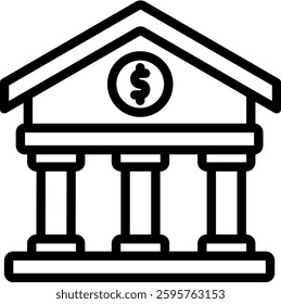 Bank Icon Element For Design