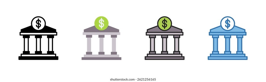 Elemento De Ícone De Banco Para Design